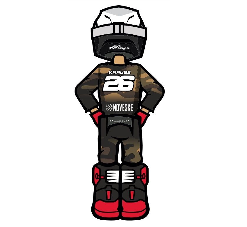 Cartoon Rider Sticker