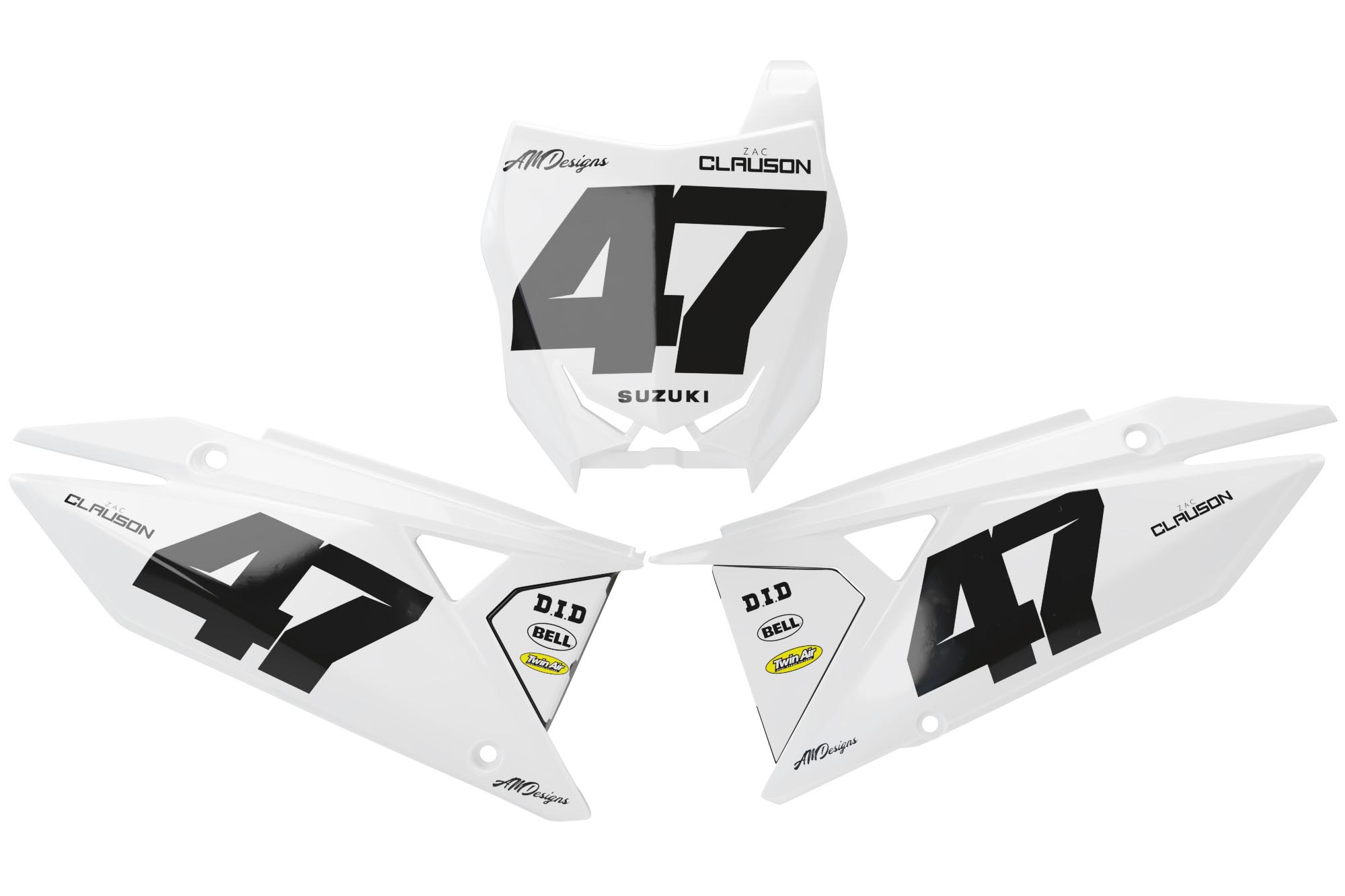 Suzuki RMZ Simple - Number Plate Decals